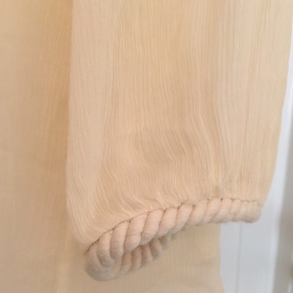 Diane Von Furstenberg Silk Blouse Peasant Top - Picture 4 of 7